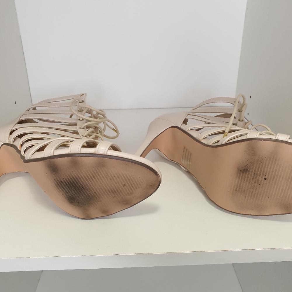 Novo Lindon Nude Strappy Heels Sz 9 - Picture 4 of 6
